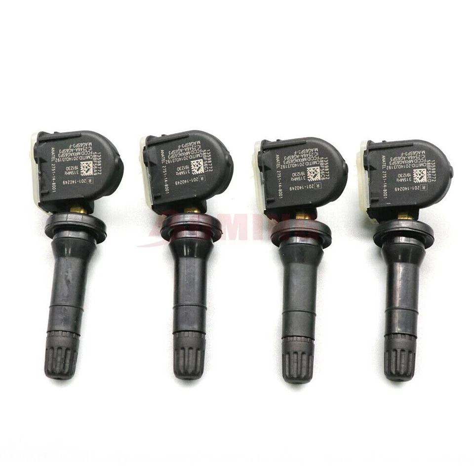 Sensor de monitoreo de presión de neumáticos 4 piezas para GM TPMS 13598772 13598771 NUEVO Foto 4 de 4