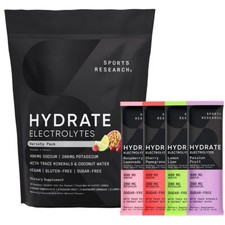 Hydrate Electrolyte Powder Sugar-Free Vitamins Minerals Coconut Water
