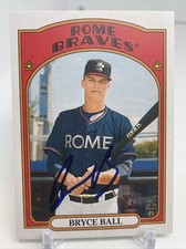 2021 Topps Heritage Minor League Bryce Ball Cleveland Guardians #133 Signed