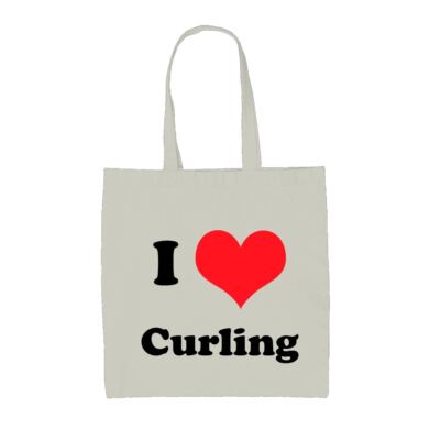 I Love Curling - Canvas Tragetasche - Sportausrüstung