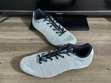 Woman’s Tommaso Pista Aria Knit Cycling Shoes Gray Blue Size 10