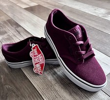 Vans Trainers Shoes Authentic Tawny Port Era In Burgundy Suede UK 2 EU33 Unisex