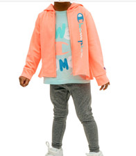 New Girls Orange Champion 3 pc Tee, Hoodie, and Legging set size 5