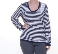 Tommy Hilfiger Deep-v Striped Sweater Size L on sale Tommy Hilfiger Deep-v Striped Sweater Size L on sale