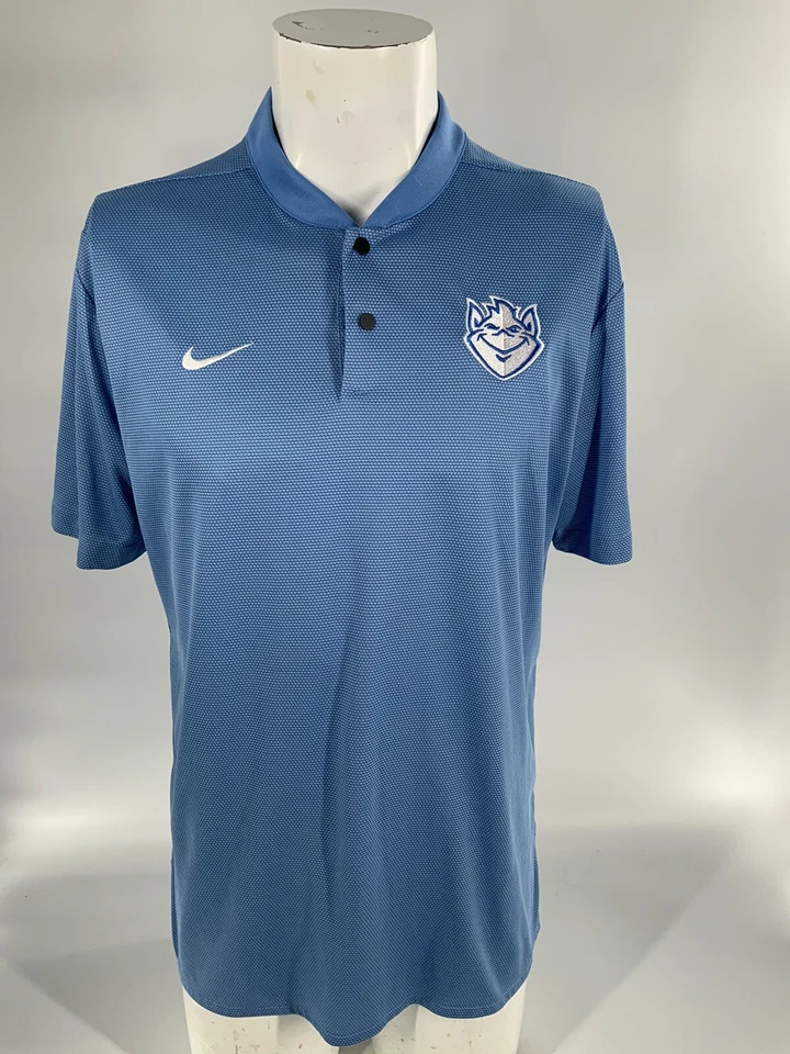 St. Louis Billikens Nike Dri Fit Snap Polo мужчин M синий волейбол новом YGI F3-310 - Изображение 2 из 4