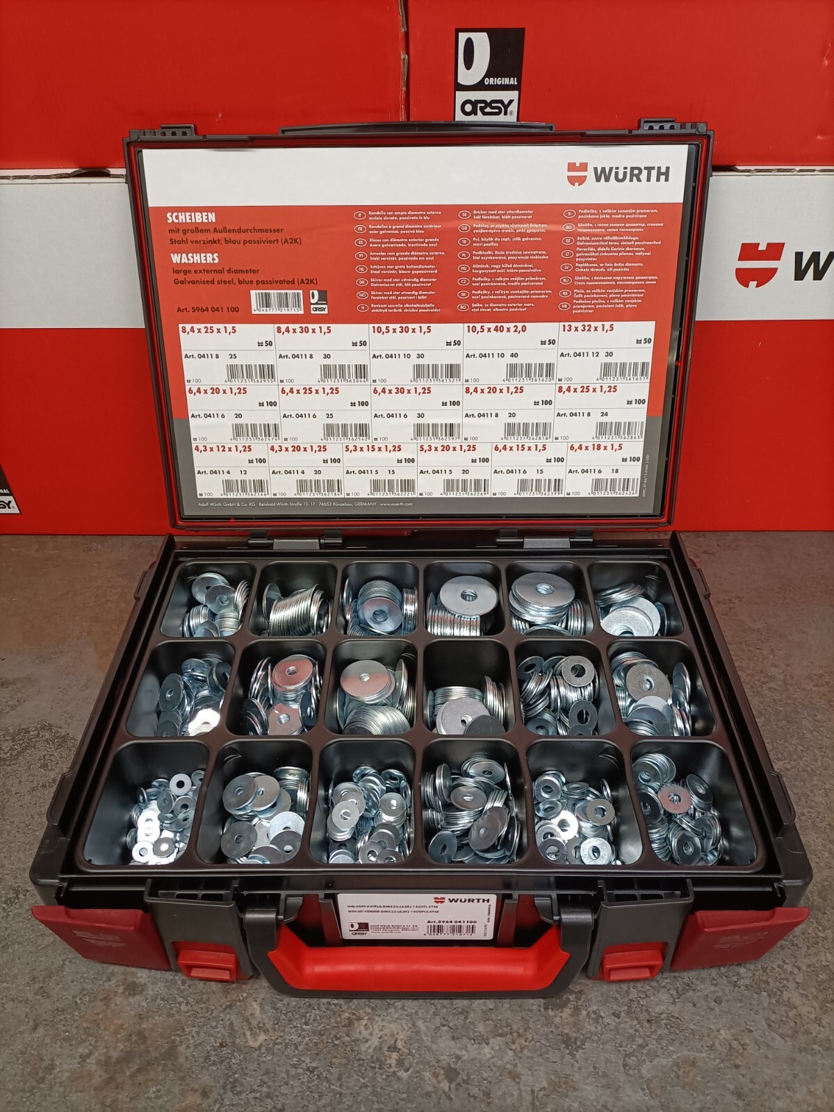 Würth® Orsy Assortment of Repair Penny Washers Metric System Kit