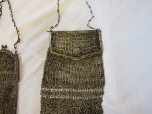 RARE SOLID SILVER ,GROUP 5 FINE CHAIN MAIL PURSE , MINTY,4 WITH SAPPHIRE - Picture 5 of 21