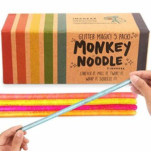 5-Pack Glitter Monkey Noodle Stretchy 