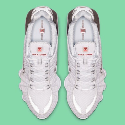 Nike Shox TL Men's White Metallic Silver Sports Sneaker AV3595-100