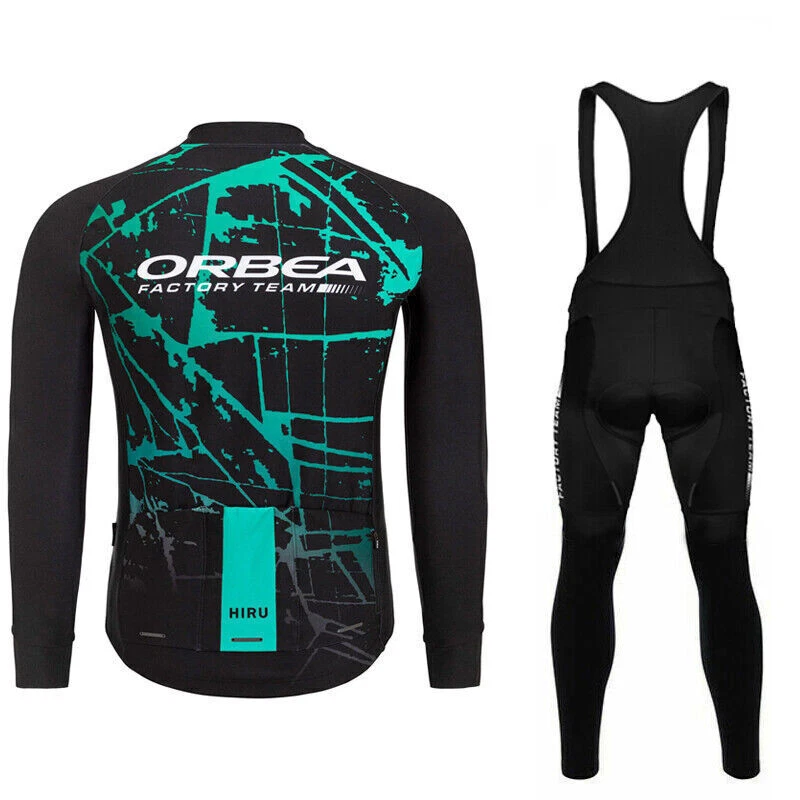 Hombres ORBEA Térmico Polar Ciclismo Manga Larga Jersey Babero Pantalones Conjuntos Pantalones de Ciclismo