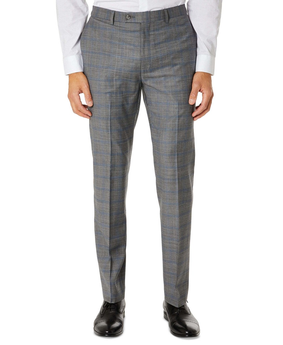Calvin Klein Mens Slim-Fit Plaid Suit Separate Pants, Size 44WX30L