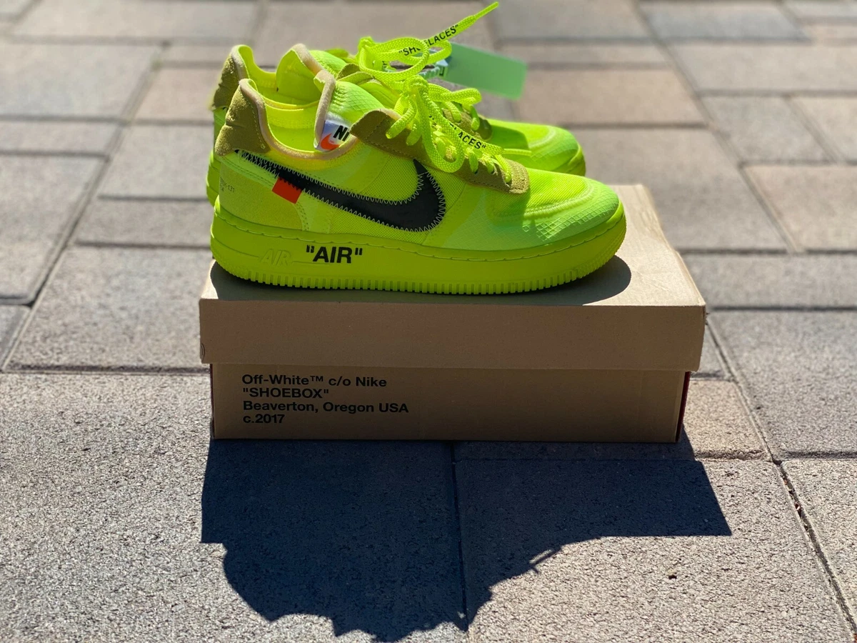 Zuidoost hebben zich vergist voordeel NIKE AIR FORCE 1 LOW X OFF-WHITE Volt 2018- SIZE 5! EXCELLENT!-L@@K!!! |  eBay