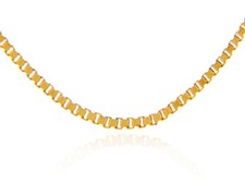 Gold Chains: Box Link Yellow Gold Chain .82mm