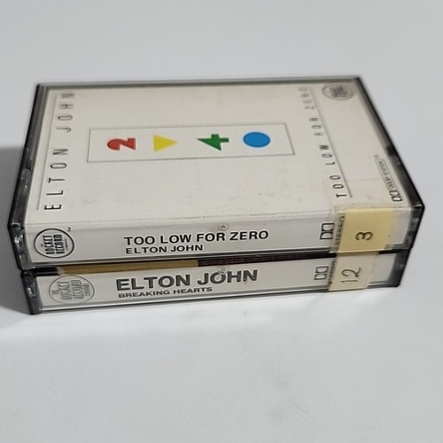 2x ELTON JOHN - 'Too Low For Zero/Breaking Hearts' Cassette Tape Album 1983/84 - Picture 2 of 10