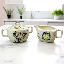 Midwinter Stylecraft Primavera Sugar Bowl & Creamer Set Vintage Jessie Tait READ
