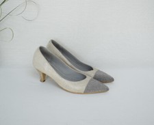 schicke Andrea Manueli Echtleder Pumps Gr. 36 mit Glitter