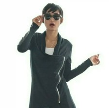 Red 23 Black Side Zip Shirt Jacket Lambskin Leather Sleeves $265 Size Small New