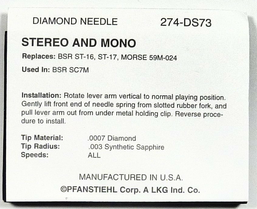 NEW Phonograph Stylus Needle For BSR 16 17 18 19 20 - Foto 11