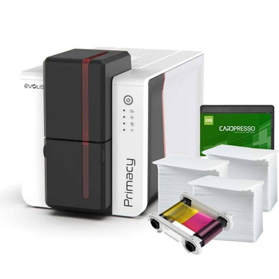 Evolis Primacy 2 einseitiger ID-Kartendrucker Bundle mit ID-Karten