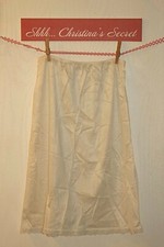 VINTAGE 80s Half Slip Antron III Nylon White Lace Sz M  VG