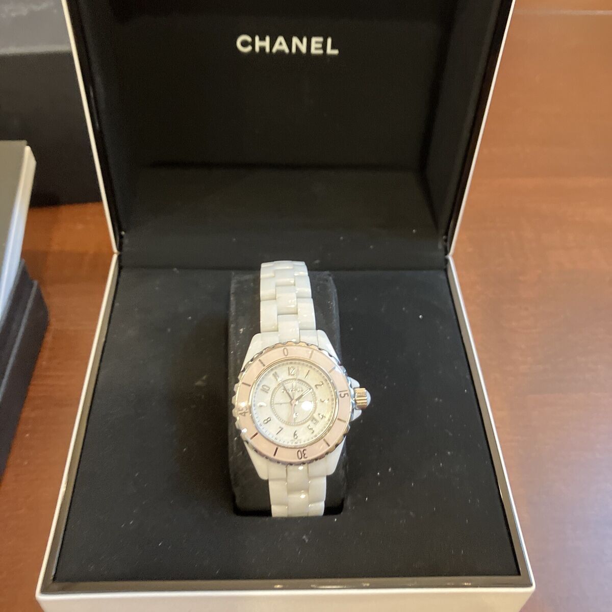 CHANEL J12 Watch Ltd Edition Soft Rose White ceramic Band CHANEL J12 Watch Ltd Edition Soft Rose White ceramic Band
