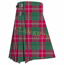Scottish Handmade Traditional Crawford Ancient 8-yard Tartan Kilt For Men