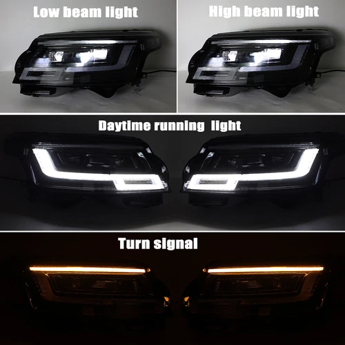 Left+Right Headlights DRL Turn Signal For Land Rover Range Rover Vogue 2013-2017 - Picture 3 of 17