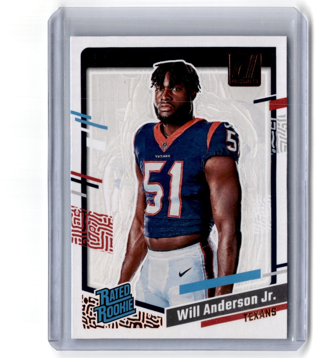2023 Donruss #1 Will Anderson Jr. Rated Rookie Portrait RC