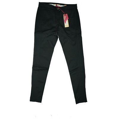 Exit Brooklyn Damen Stoff Hose stretch Chino Skinny Slim Zip W28 L30 schwarz NEU
