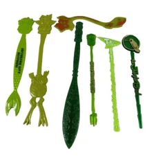 7 TIKI Bar Swizzle Stick Underground Shrunken Head Jungle Bird Tikiland Hades