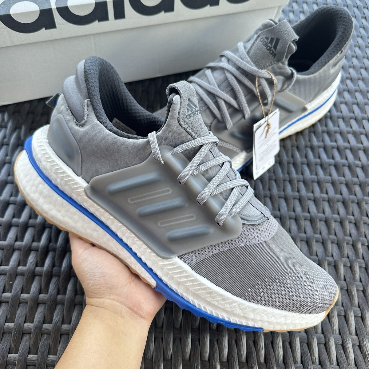 Adidas X_PLRBOOST Grey Men's Athletic Shoes ID9575 Size 8.5