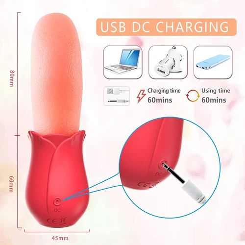 Waterproof-Tongue-Licking-Handheld-for-Women-Personal-Body-Stimulator-Massager - Picture 8 of 10