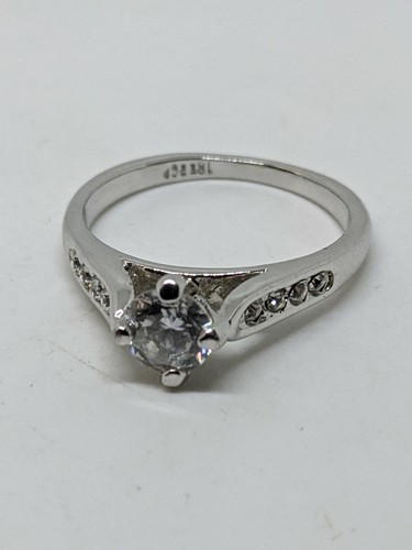 White 18k RGP CZ Ring Size 6.5 .5ct | eBay