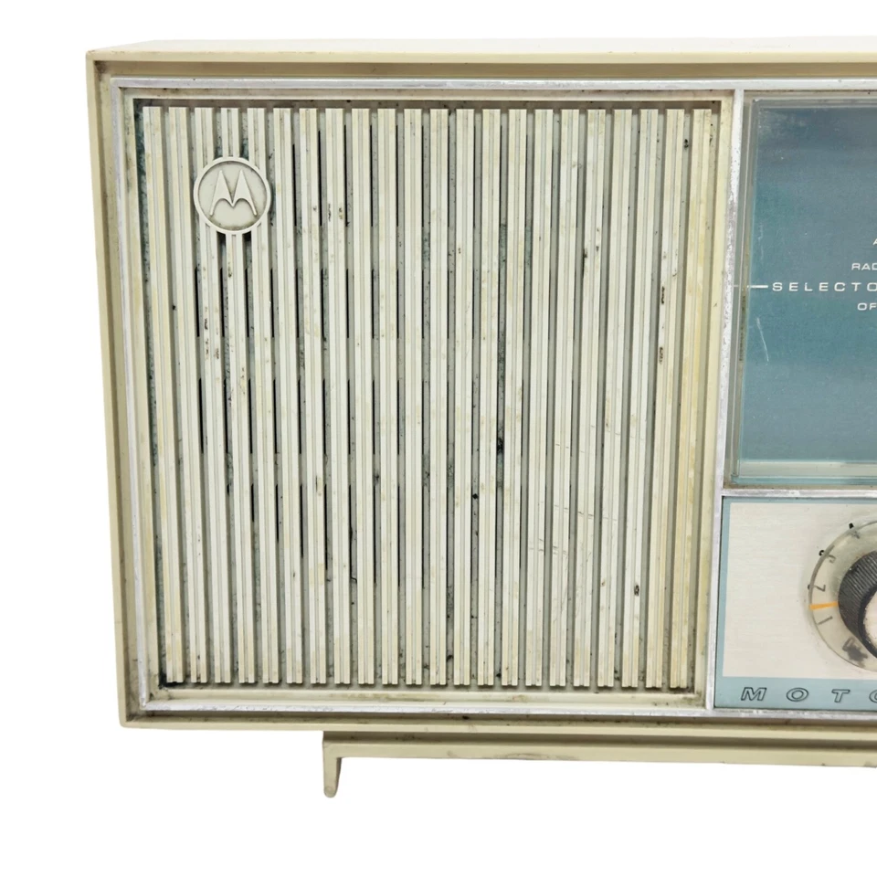 Radio despertador vintage Motorola XC22DH-1 estado sólido AM probado leer Foto 3 de 4
