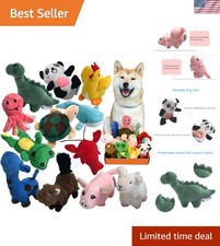 Squeaky Plush Dog Toy Assortment - Perfect for Small Medium Dogs, 12 Pack