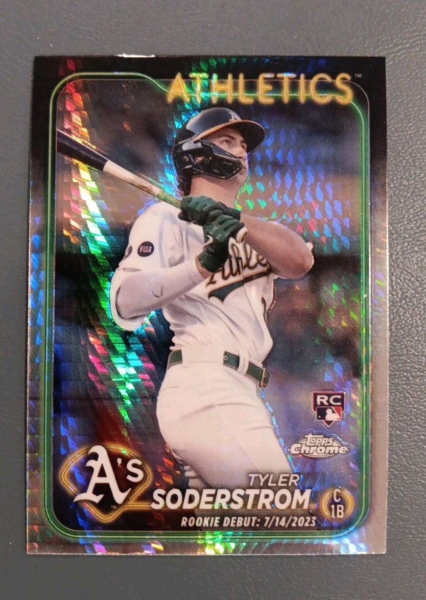 2024 Topps Chrome Update #USC22 Rookie Debut Prism Refractor Tyler Soderstrom RC