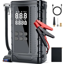 5 In 1 Car Jump Starter Kit with Air Inflator LED Flashlight Mobile Charging