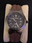Vintage Timex Expedition Indiglo T44661 Men's Watch Date Brown Leather WR 50m