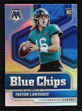 2021 Panini Mosaic Blue Chips Silver Prizm Trevor Lawrence #1 07ap