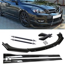 For Mazda 3 Hatchback Front Bumper Lip Chin Spoiler Splitter Side Skirt Body Kit For Mazda 3 Hatchback Front Bumper Lip Chin Spoiler Splitter Side Skirt Body Kit