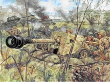 1:72 Italeri German Pak 40 Gun W/Servant Kit It6096  Modellino