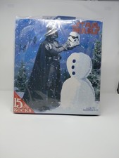 NIB Star Wars 15 Days of Socks Advent Calendar Assorted Mens Show Sz 6-12