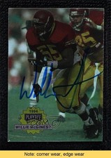 BAS 1994 Playoff Willie McGinest #316 Beckett Auth Sticker Auto READ 2k2