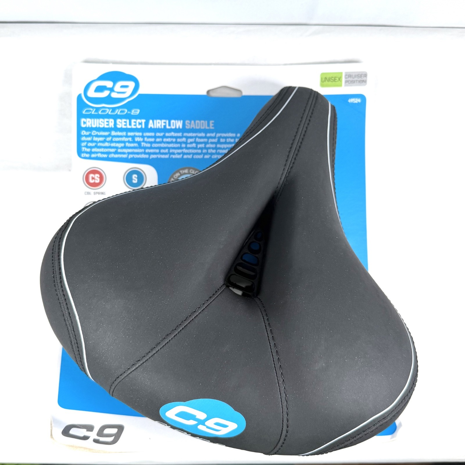 Sunlite Cloud-9 Cruiser Select Airflow Suspension Saddle - 49524 / New