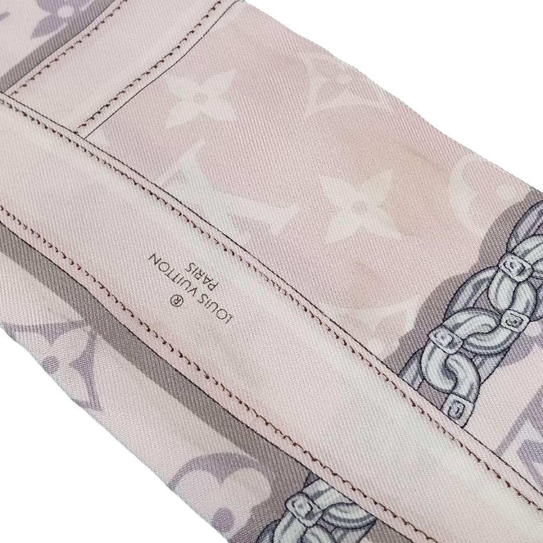 Louis Vuitton Monogram Confidential Bandeau Silk Scarf Pink Used image 10