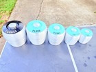 VINTAGE 1950s TURQUOISE KROMEX CANISTER SET INCLUDING Cookie Jar — photo 2