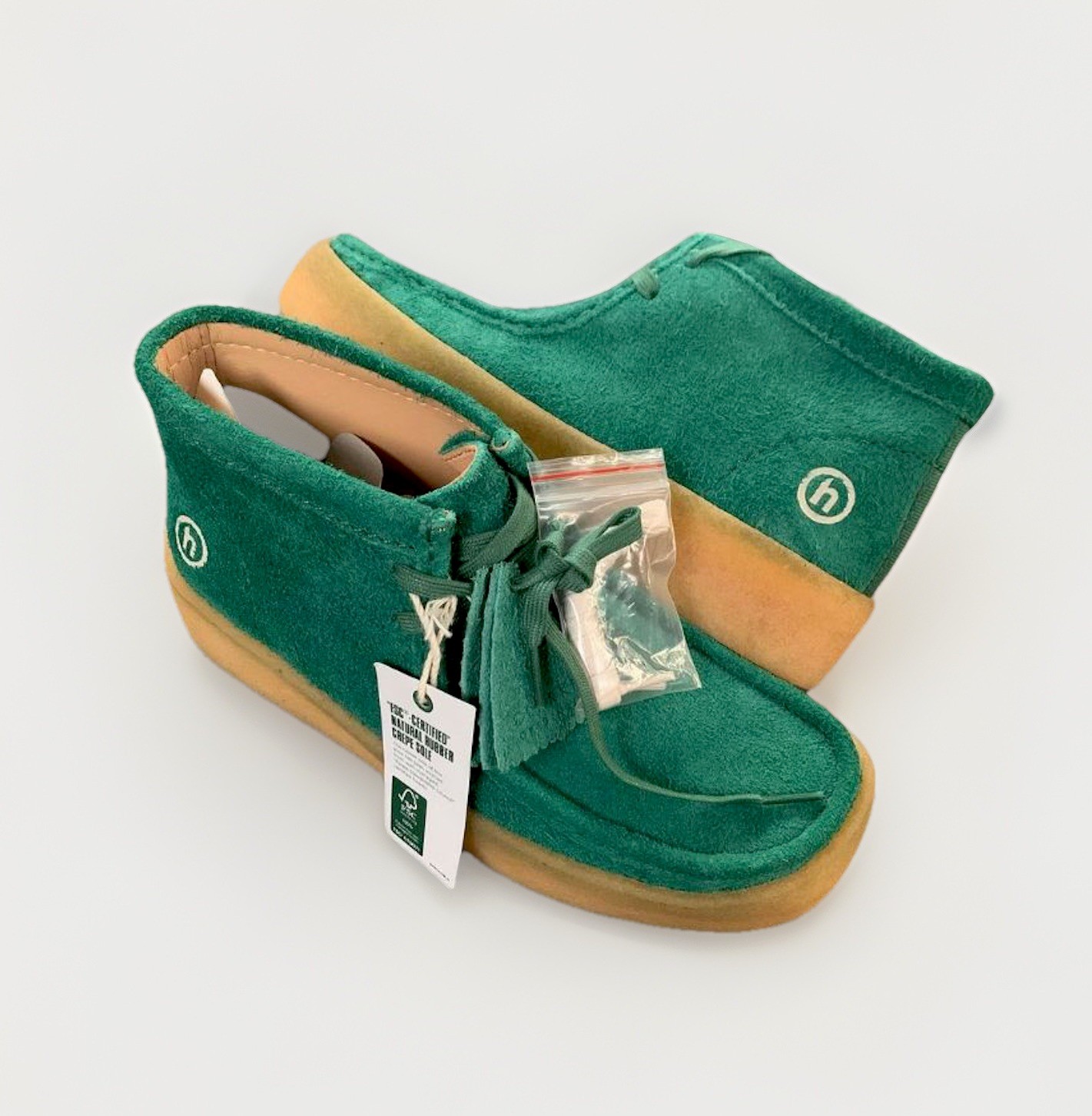 Hidden NY x Clarks Original Wallabee Suede Green, Size 10
