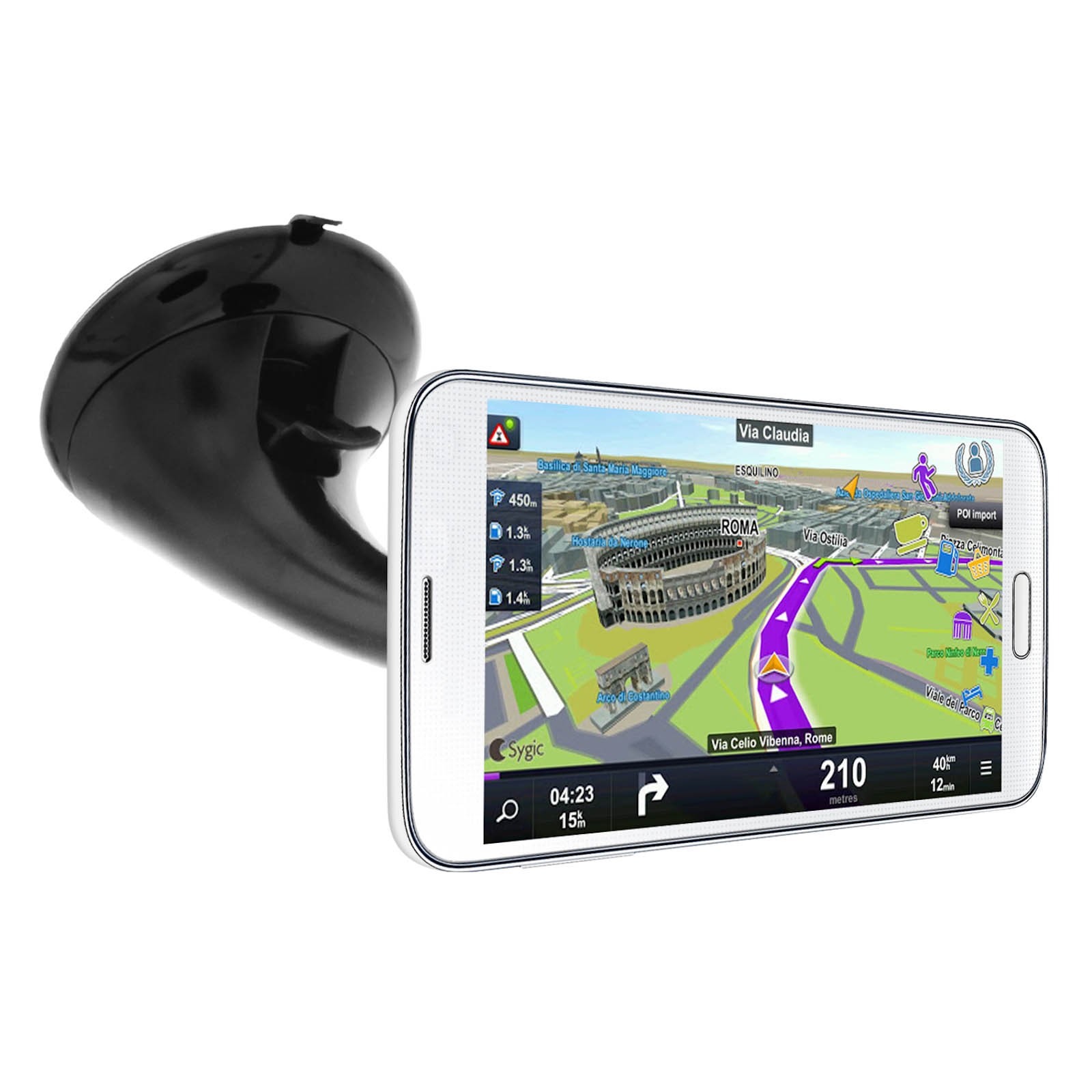 Support Magnétique Voiture Forever pour Smartphone Fixation Parabrisas Noir