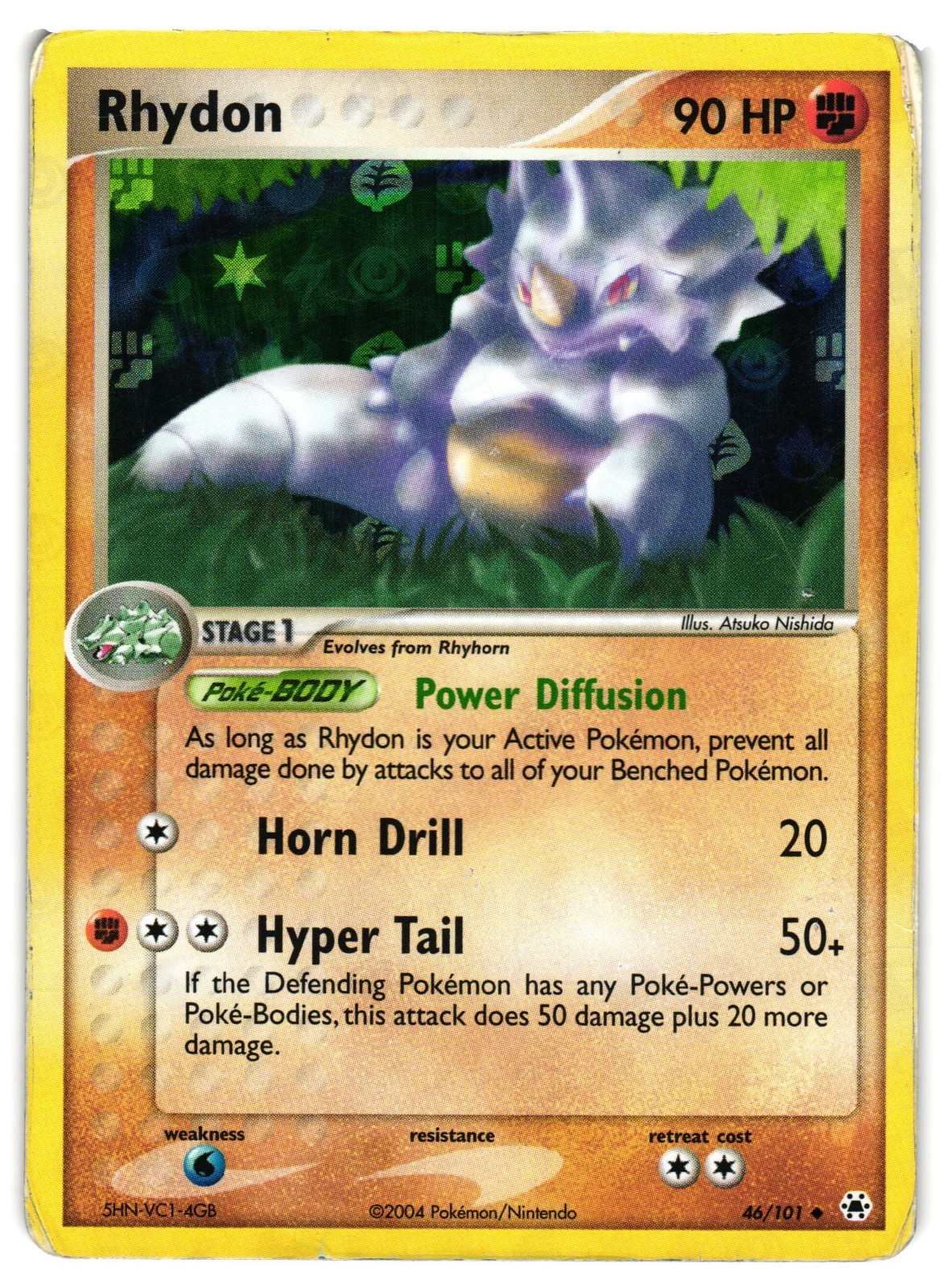 Pokemon TCG Rhydon 46/101 Hidden Legends Reverse Holo DMG