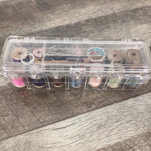 Vintage Tidee Maid Deluxe Thread Box Sewing Organizer with Spools